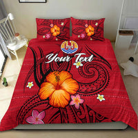 (Custom Personalised) Tahiti Maohi Bedding Set - Hibiscus With Tribal LT12 - Wonder Print Shop