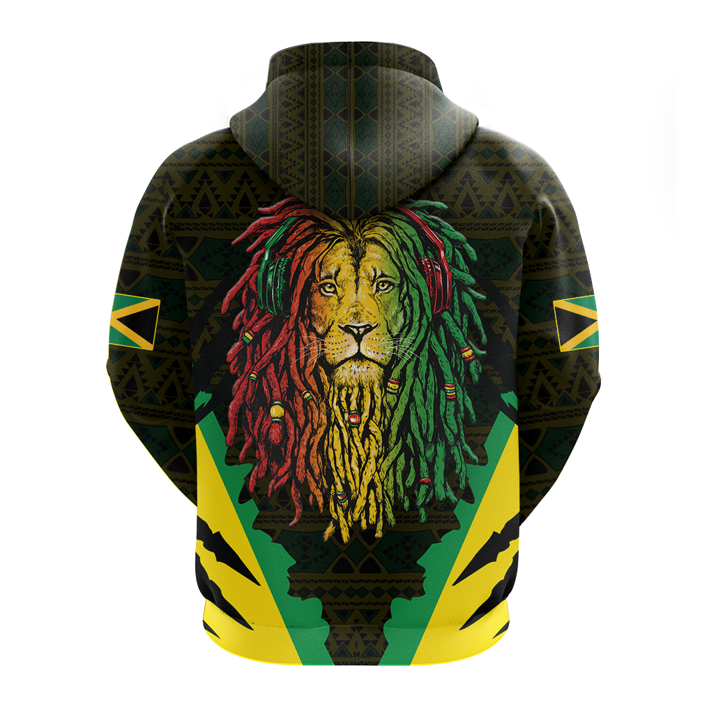 Jamaica Rastafarian Lion Pride Hoodie LT12 - Wonder Print Shop