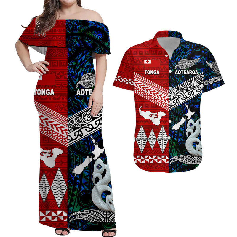 New Zealand Tonga Matching Hawaiian Shirt And Dress Together Blue LT8 - Wonder Print Shop