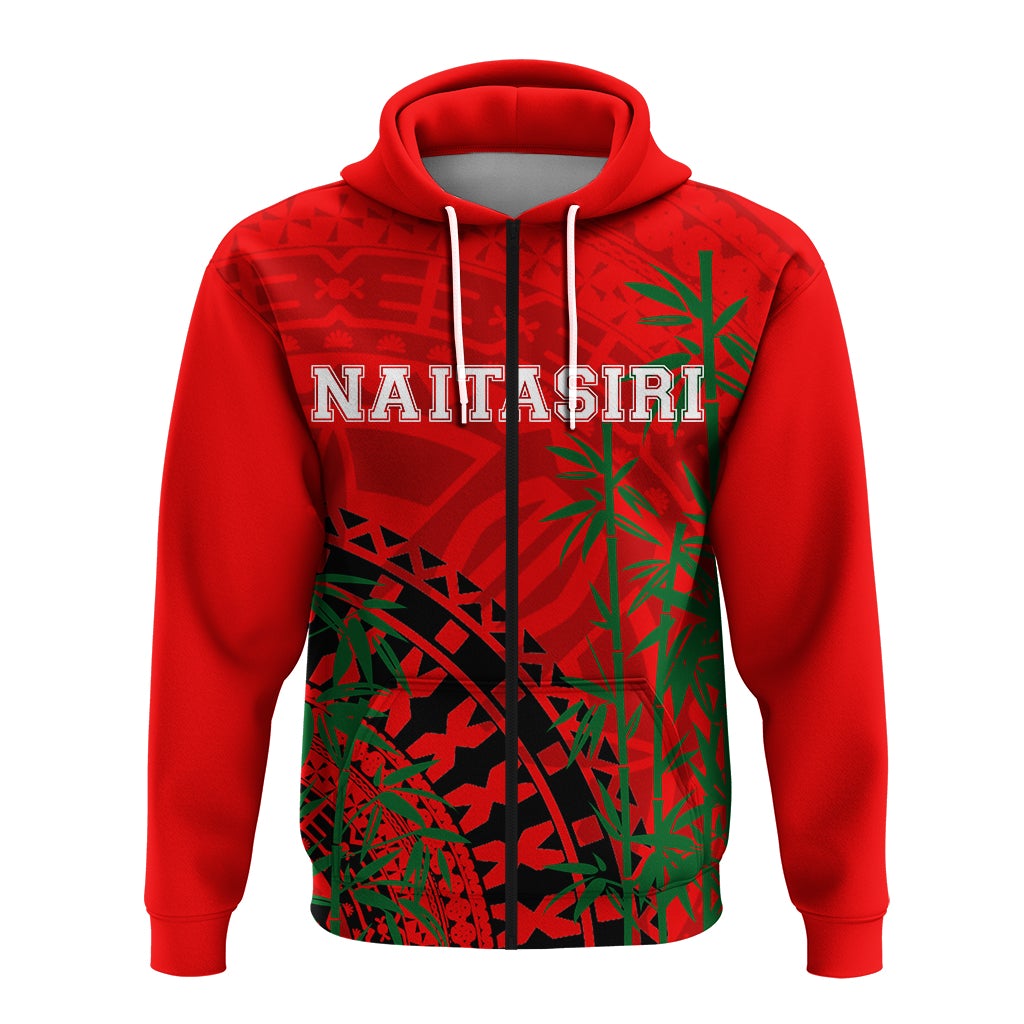 Custom Naitasiri Rugby Union Fiji Zip Hoodie Tapa Pattern LT12 - Wonder Print Shop