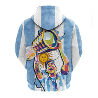 Argentina Copa America 2021 Zip Up Hoodie LT12 - Wonder Print Shop