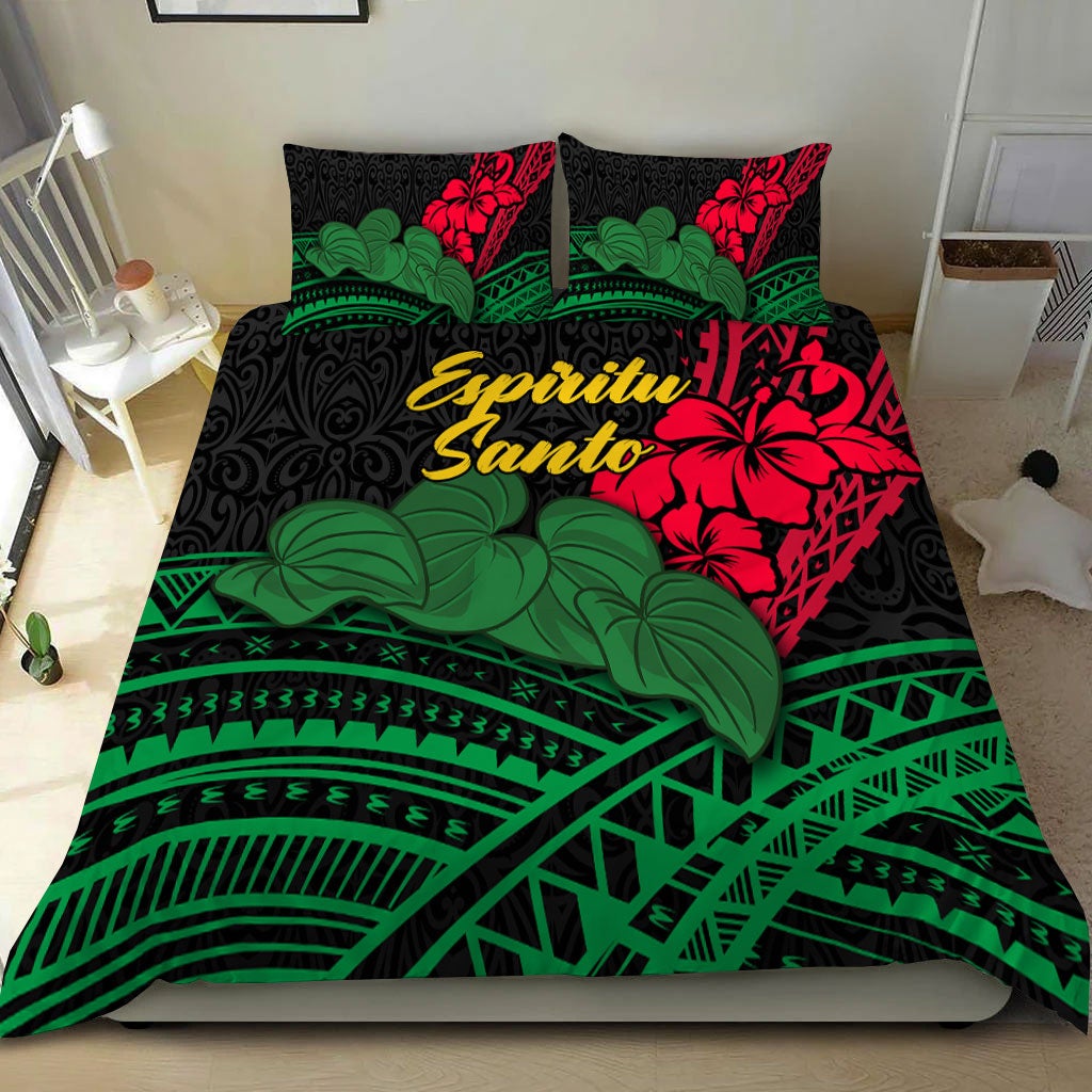 Vanuatu Espiritu Santo Bedding Set Kava With Hibiscus LT12 - Wonder Print Shop