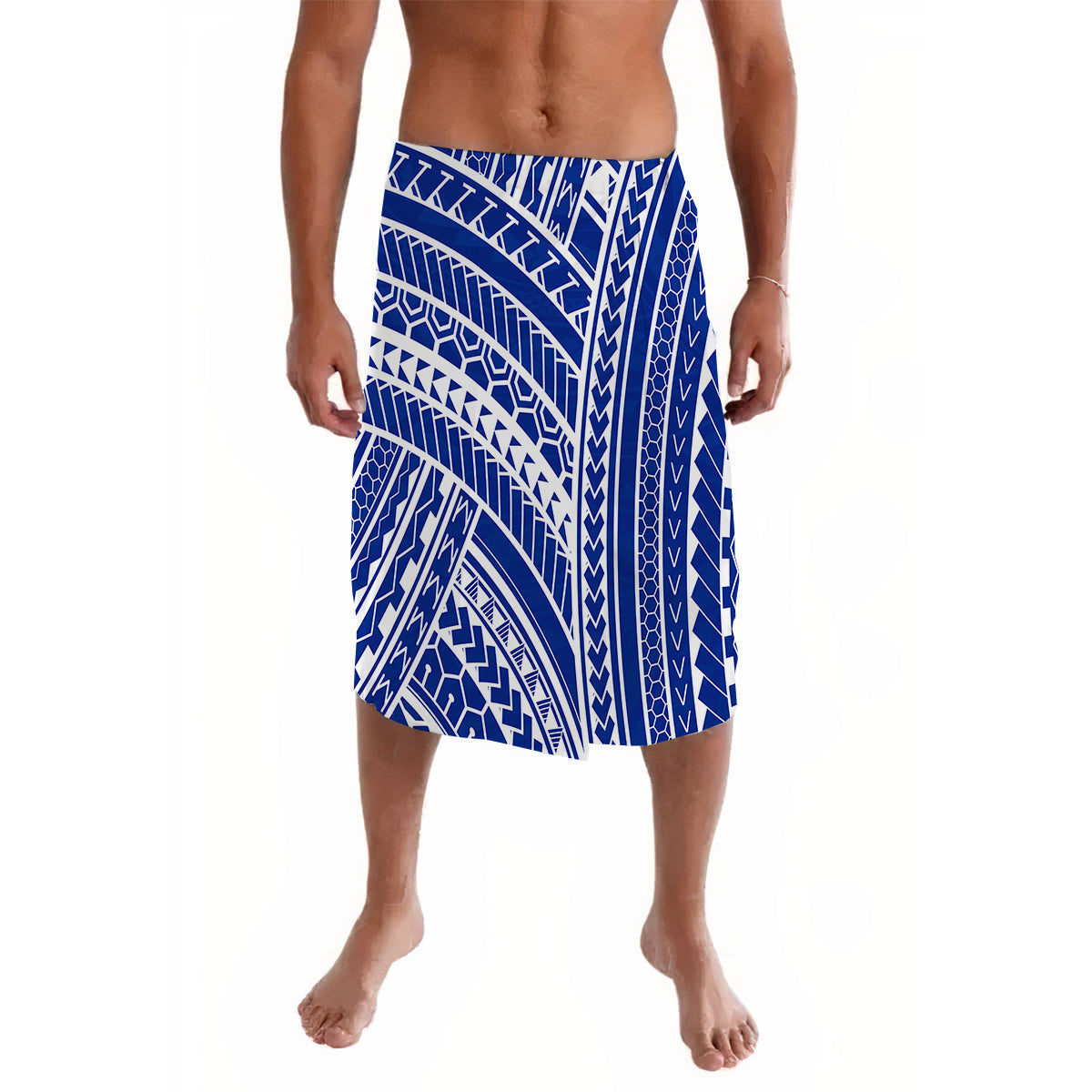 Polynesian Lavalava Simple Ver.01 Blue LT13 - Wonder Print Shop