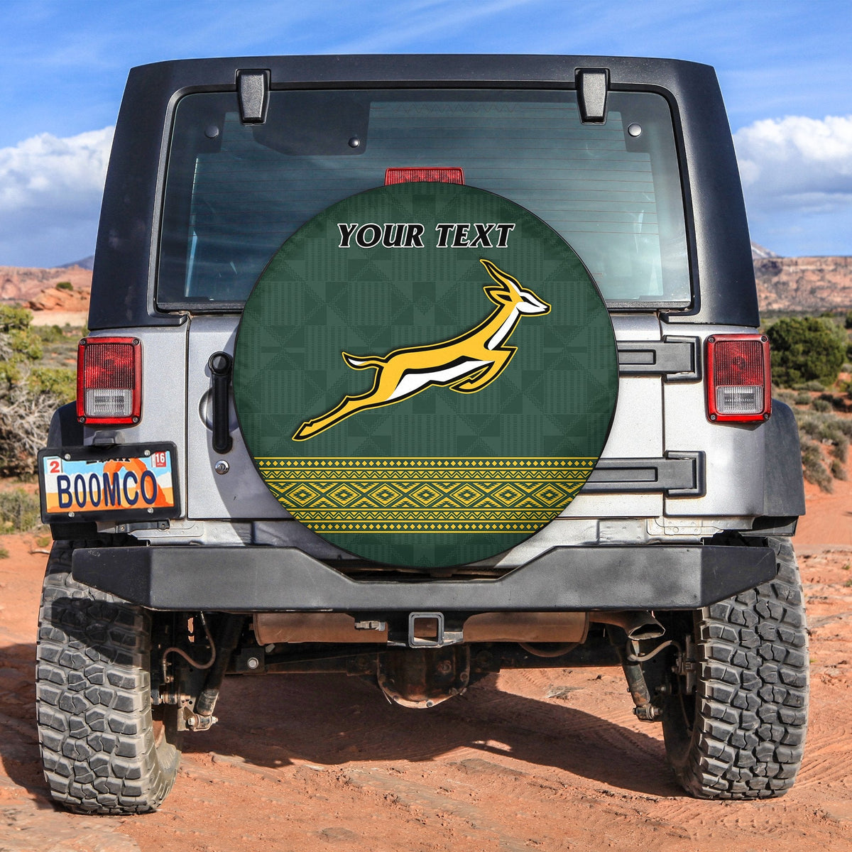 Custom Personalised South Africa Protea Spare Tire Cover Rugby Go Springboks Ver.01 LT13 - Wonder Print Shop