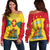 Grenada Women Off Shoulder Power Grenada Mix Coat of Arms LT13 - Wonder Print Shop
