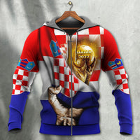 Football 2022 Croatia Hoodie Will Be The Champion Flag Vintage - Wonder Print Shop