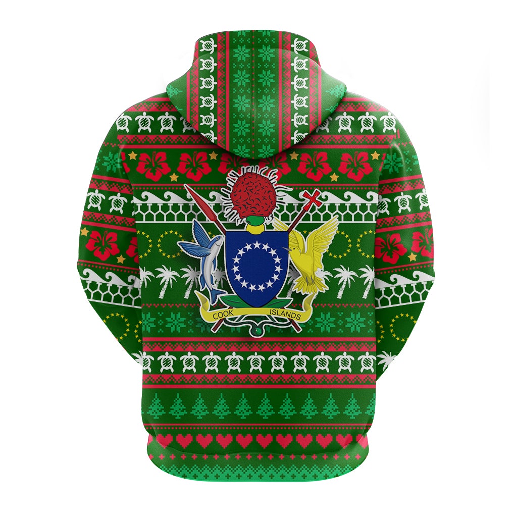 Cook Islands Christmas Zip Hoodie Ugly Christmas LT12 - Wonder Print Shop