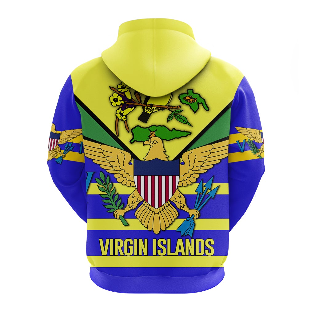 US Virgin Islands Zip Hoodie Egales with Seal LT4 - Wonder Print Shop