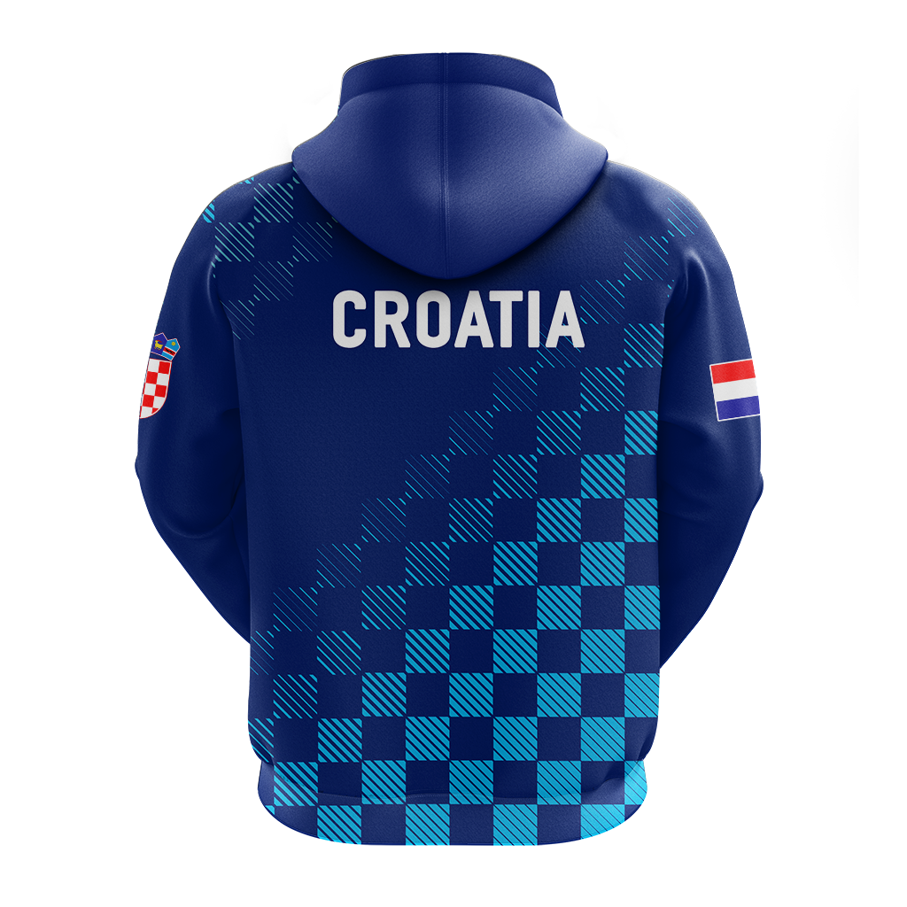 Croatia Hoodie Football 2022 Champions Pride Blue LT12 - Wonder Print Shop