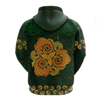 Celtic Disk Ornament Triple Spiral Hoodie LT12 - Wonder Print Shop