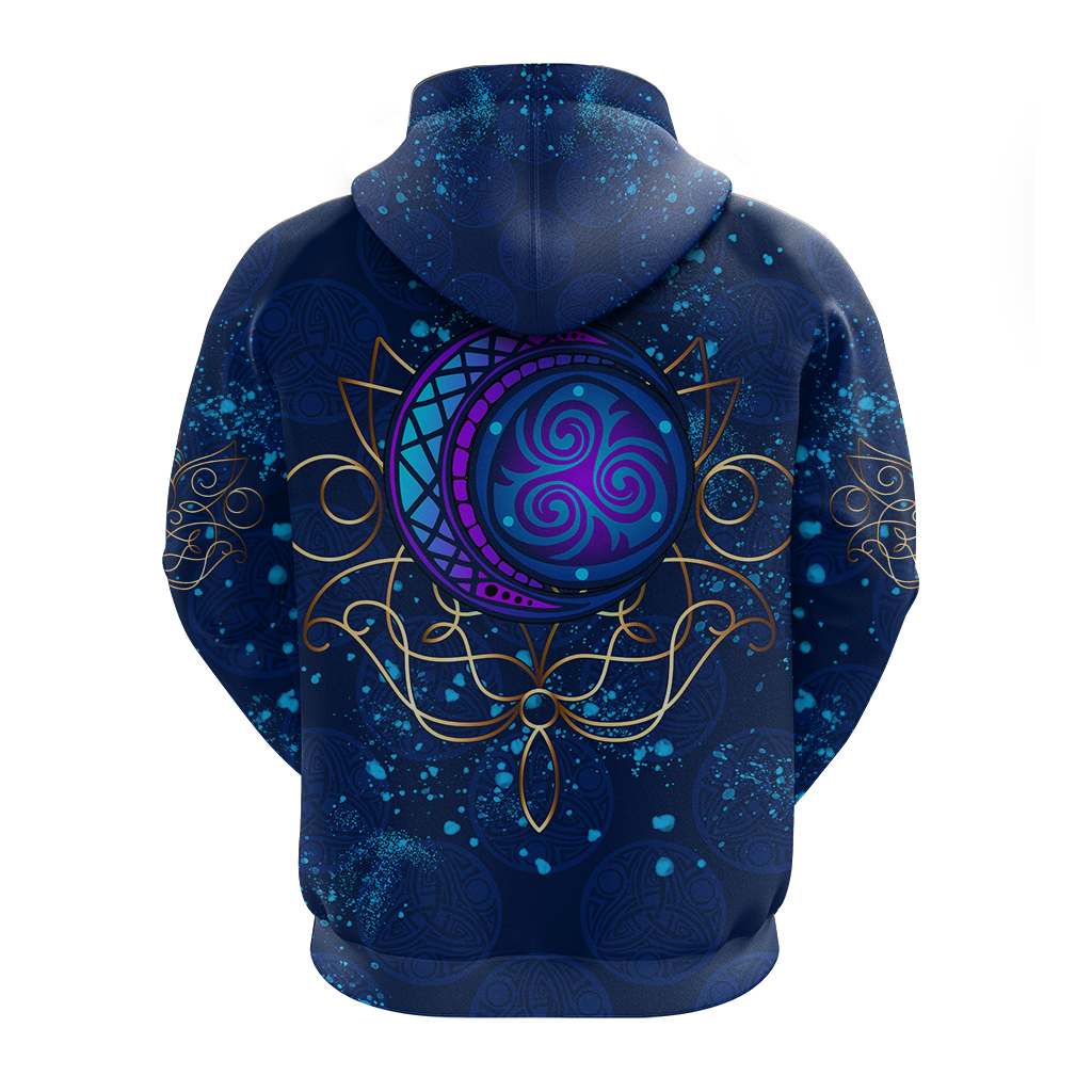 Celtic Moon Elven Style Hoodie LT12 - Wonder Print Shop