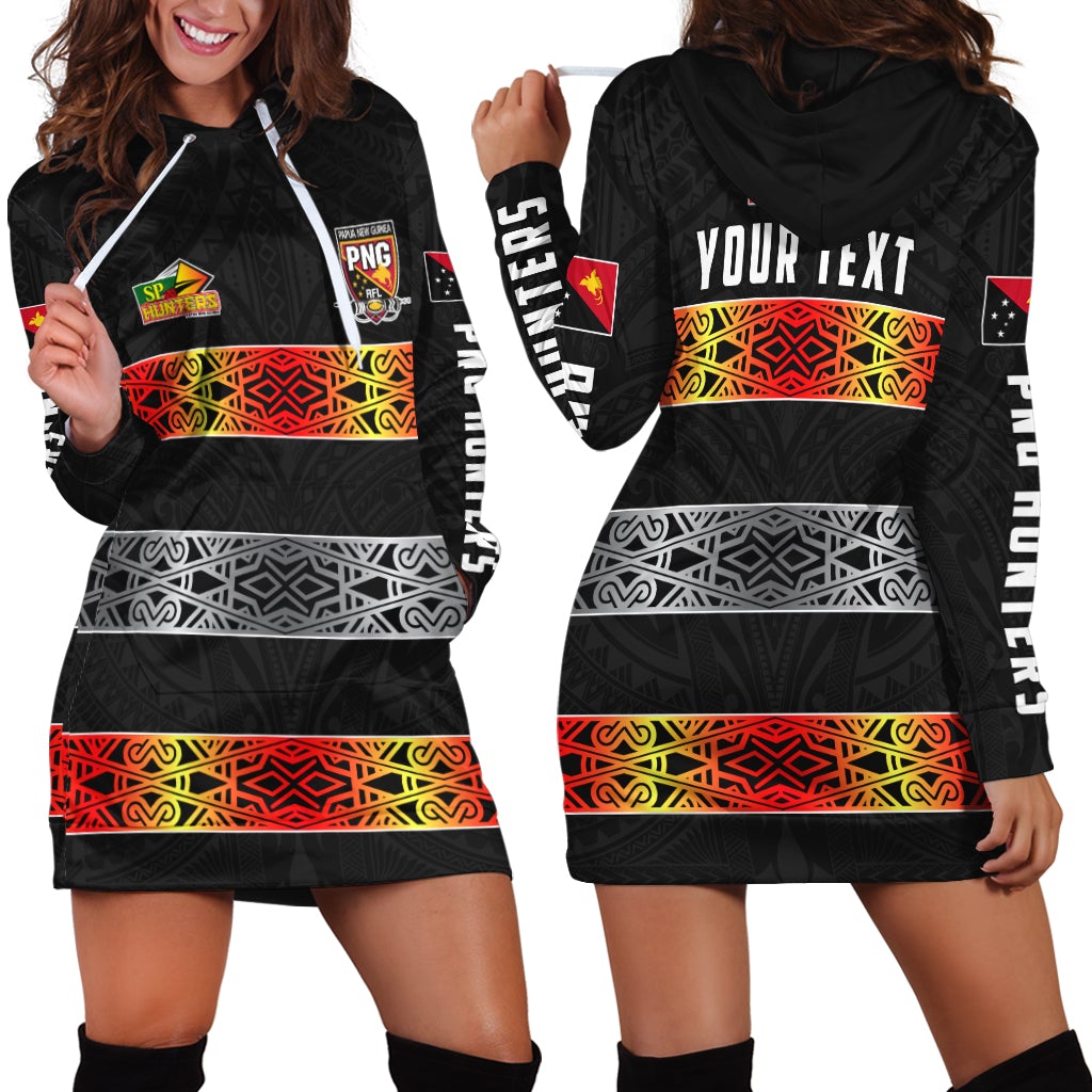 (Custom Personalised) The Hunters PNG Hoodie Dress Papua New Guinea Hunters Rugby LT13 - Wonder Print Shop