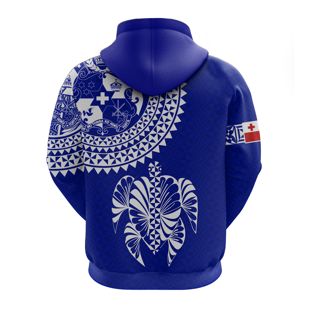 Tonga Hoodie Tongan Blue Turtle LT12 - Wonder Print Shop