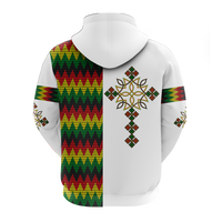 Ethiopian Art Cross Hoodie LT12 - Wonder Print Shop