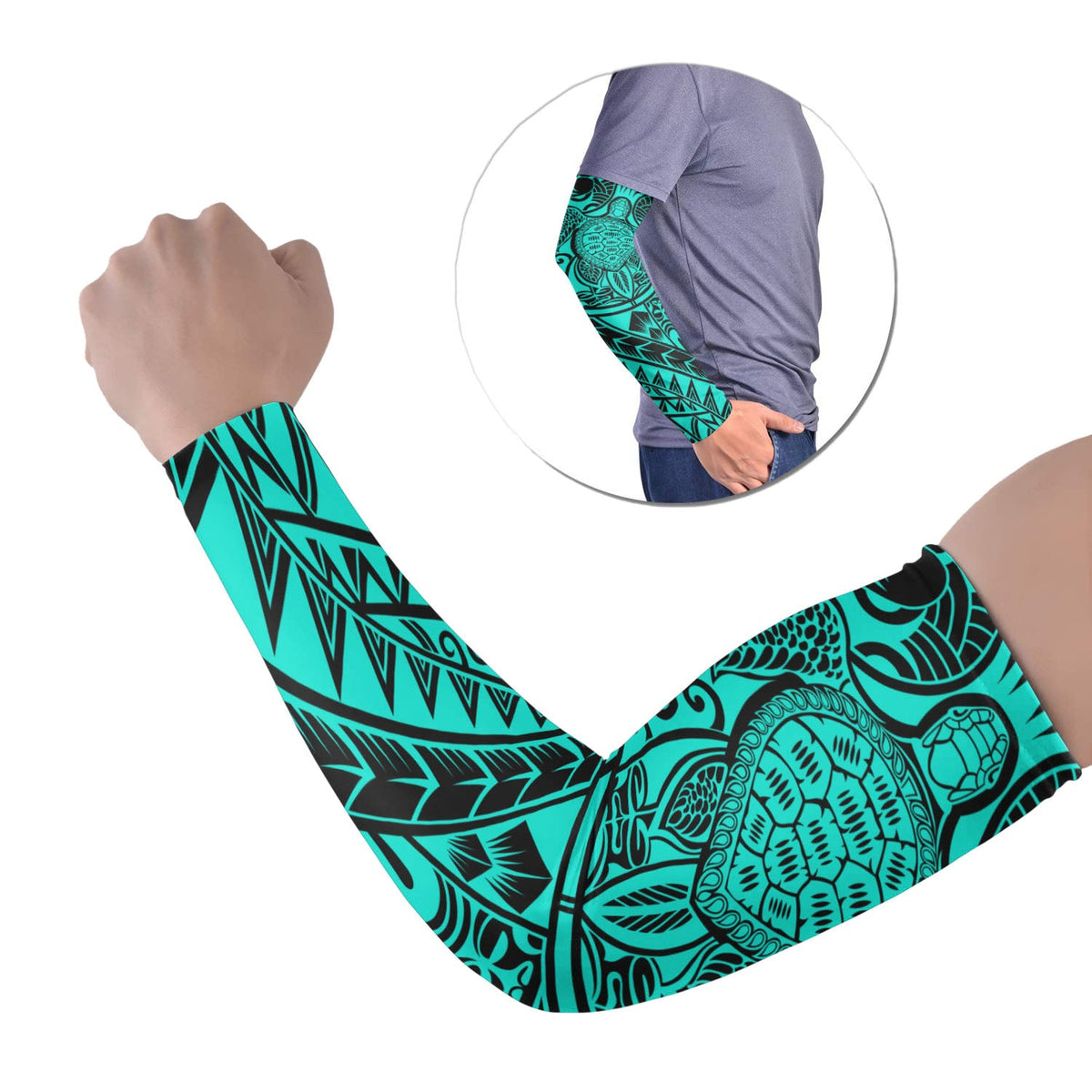 polynesian-tribal-tattoo-arm-sleeve-43-set-of-two-colorful-no13
