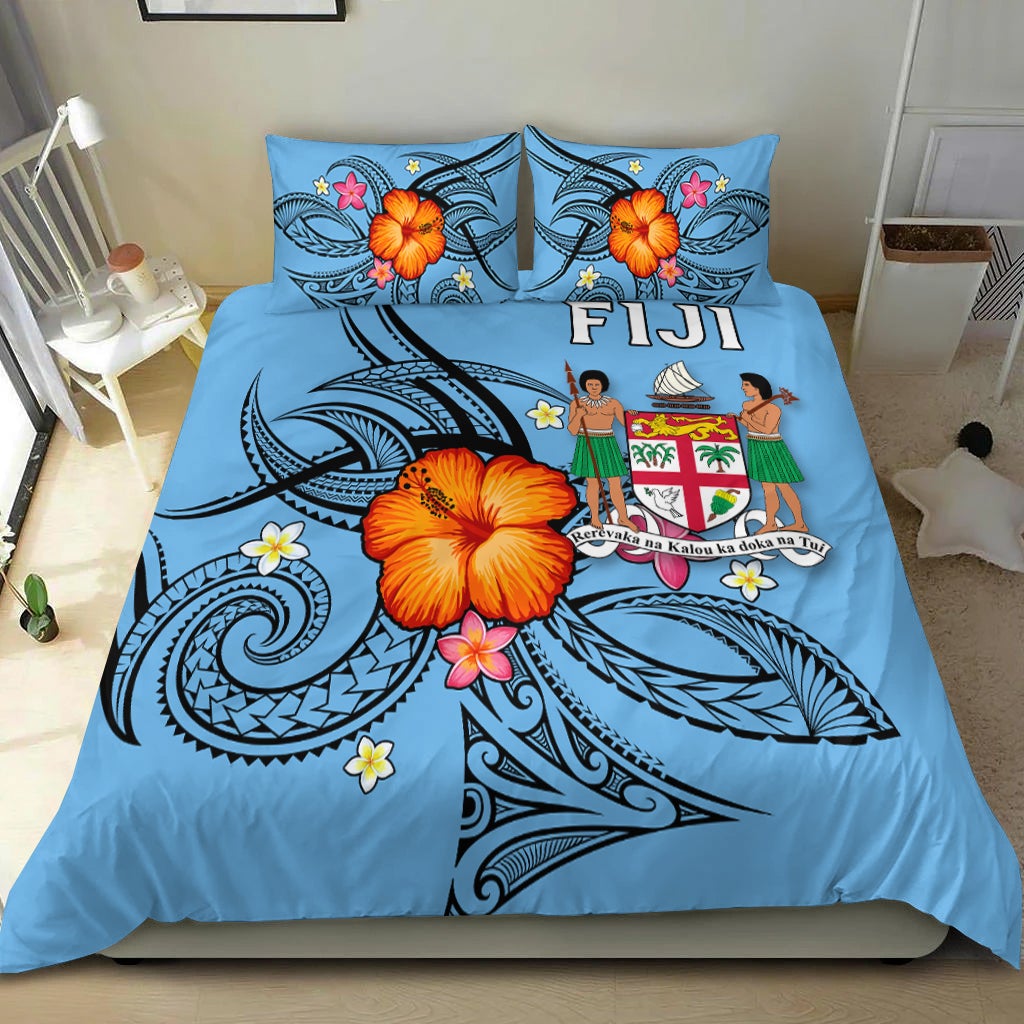 Fiji Bedding Set - Hibiscus With Tribal LT12 - Wonder Print Shop