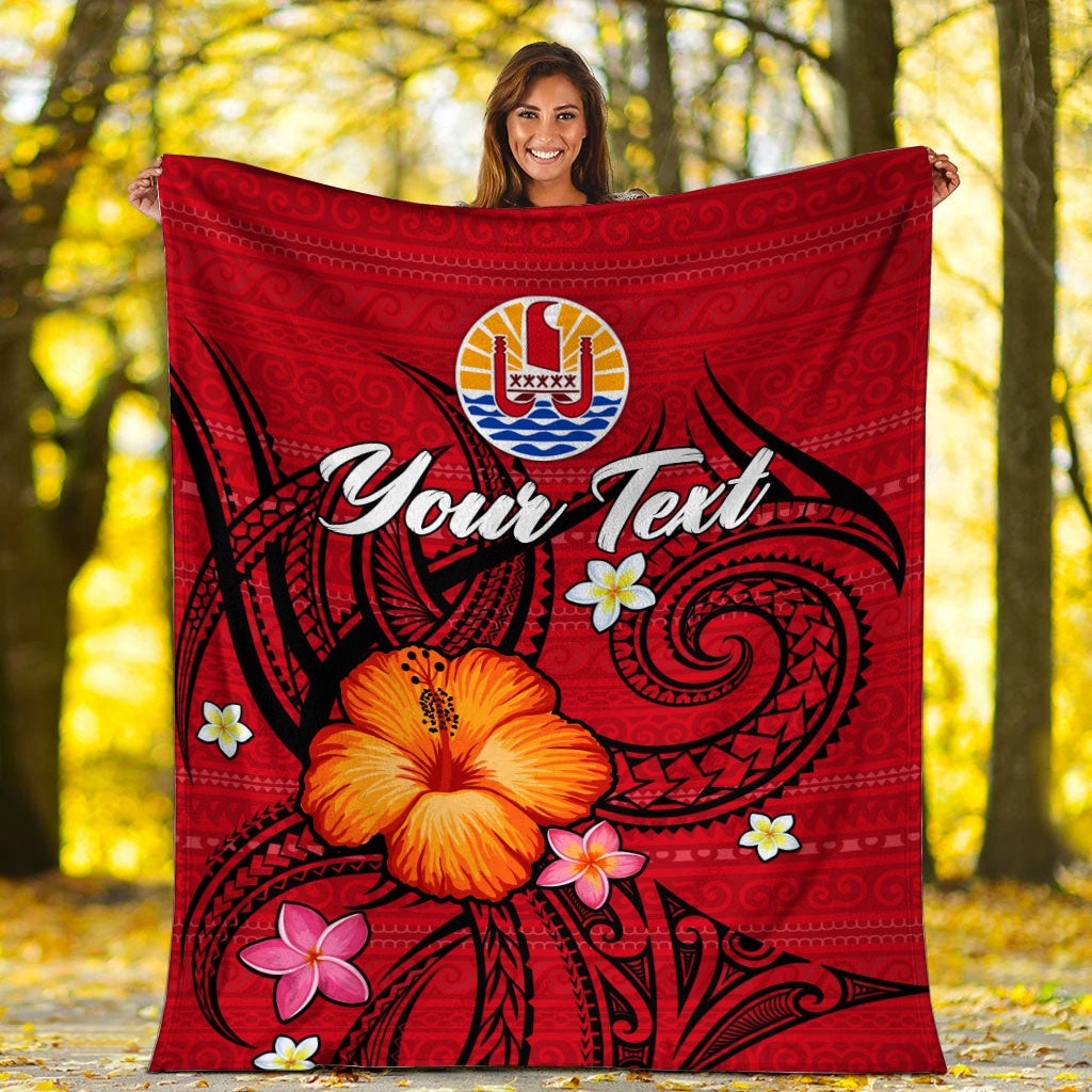 custom-personalised-tahiti-maohi-blanket-hibiscus-with-tribal