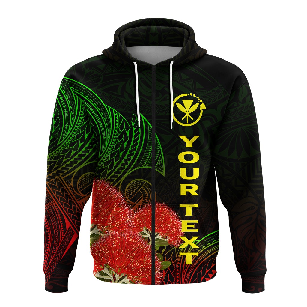 Custom Hawaii Polynesian Zip Hoodie Ohia Lehua LT12 - Wonder Print Shop