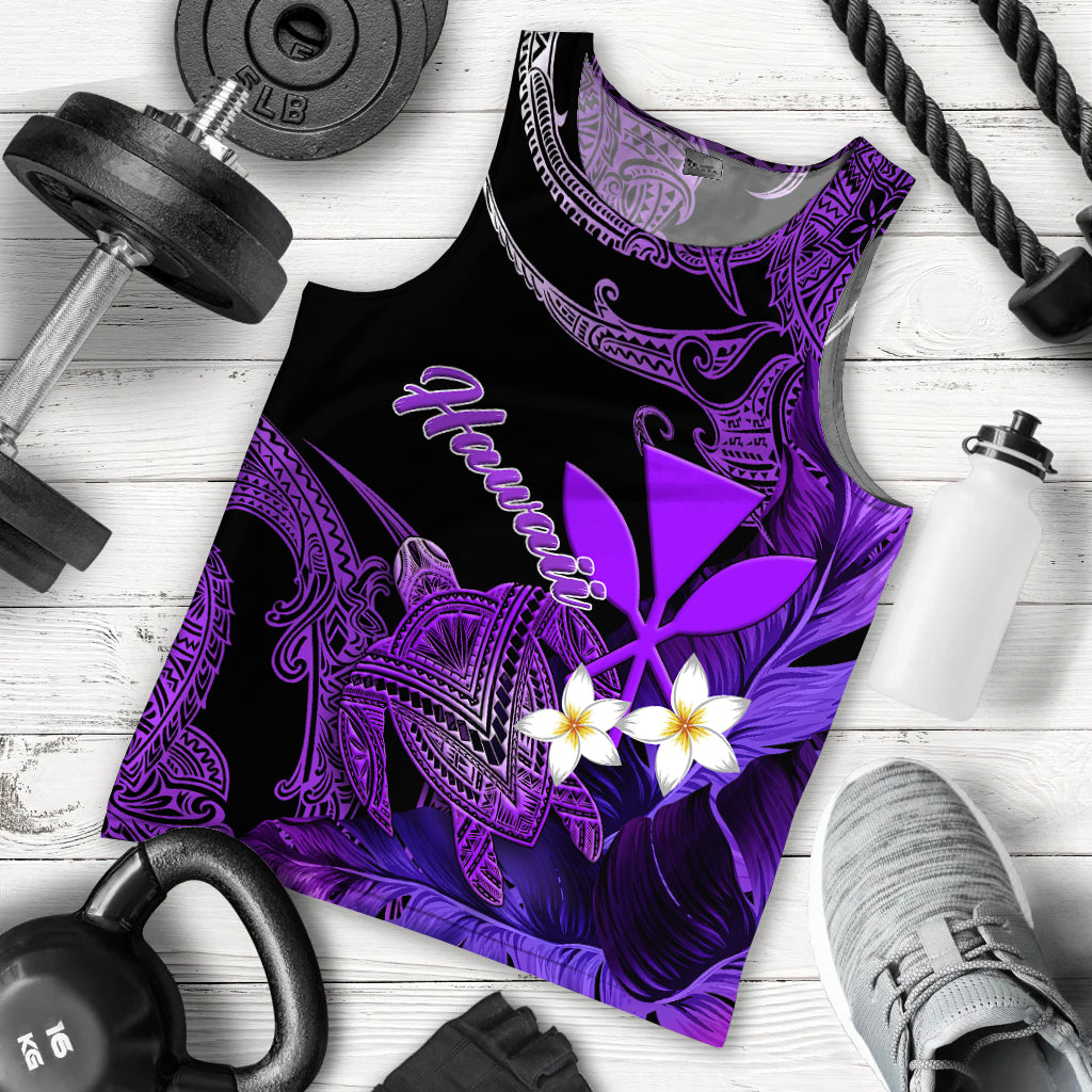 hawaii-turtle-with-plumeria-leaf-purple-men-tank-top
