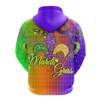 Mardi Gras Mask With Beads Hoodie LT12 - Wonder Print Shop