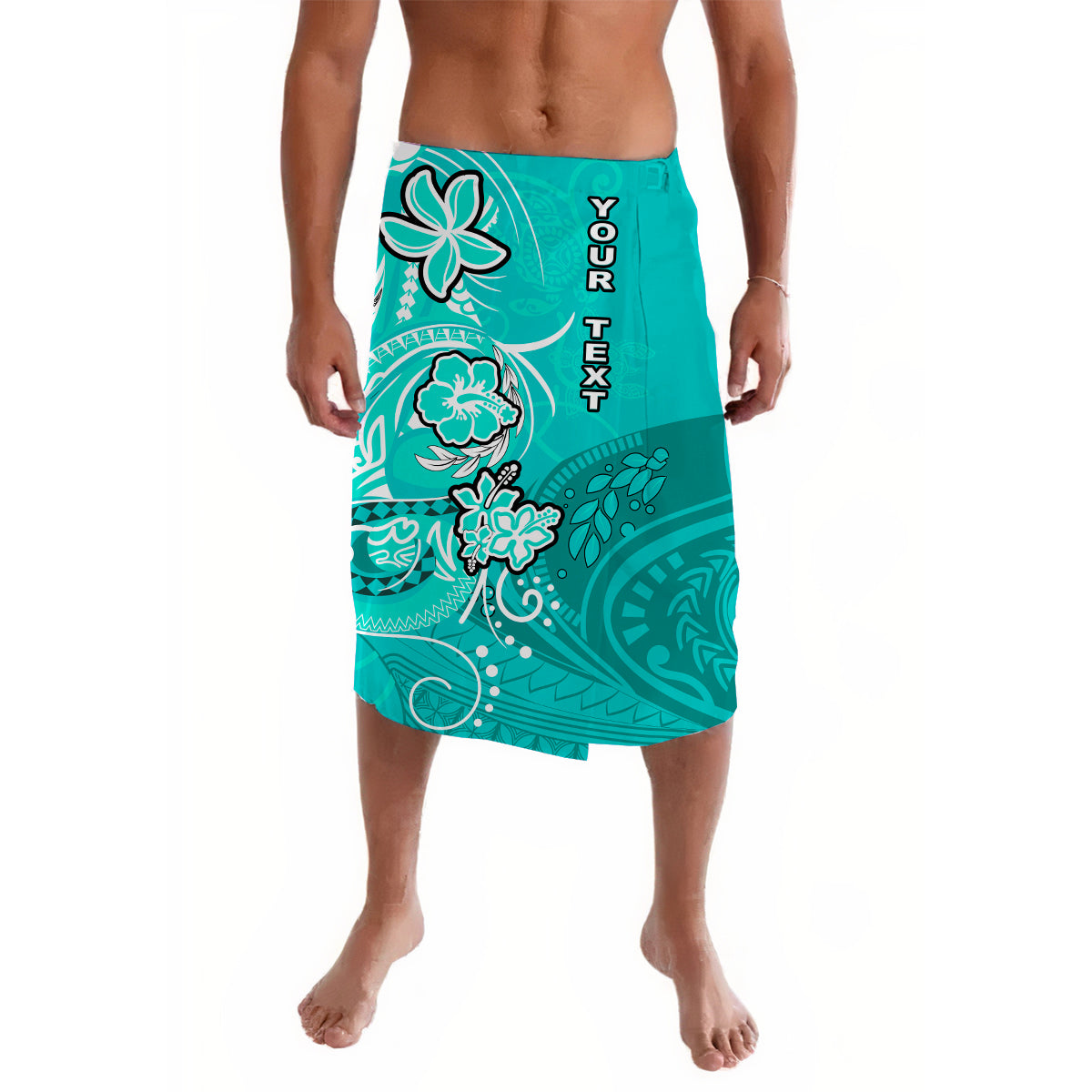 Custom Personalised Polynesian Lavalava Be Unique Turquoise LT13 - Wonder Print Shop