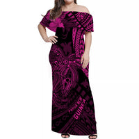 custom-personalised-papua-new-guinea-off-shoulder-long-dress-raggiana-birds-of-paradise-pink
