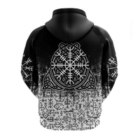Viking Wolf With Vegvisir Art Hoodie LT12 - Wonder Print Shop