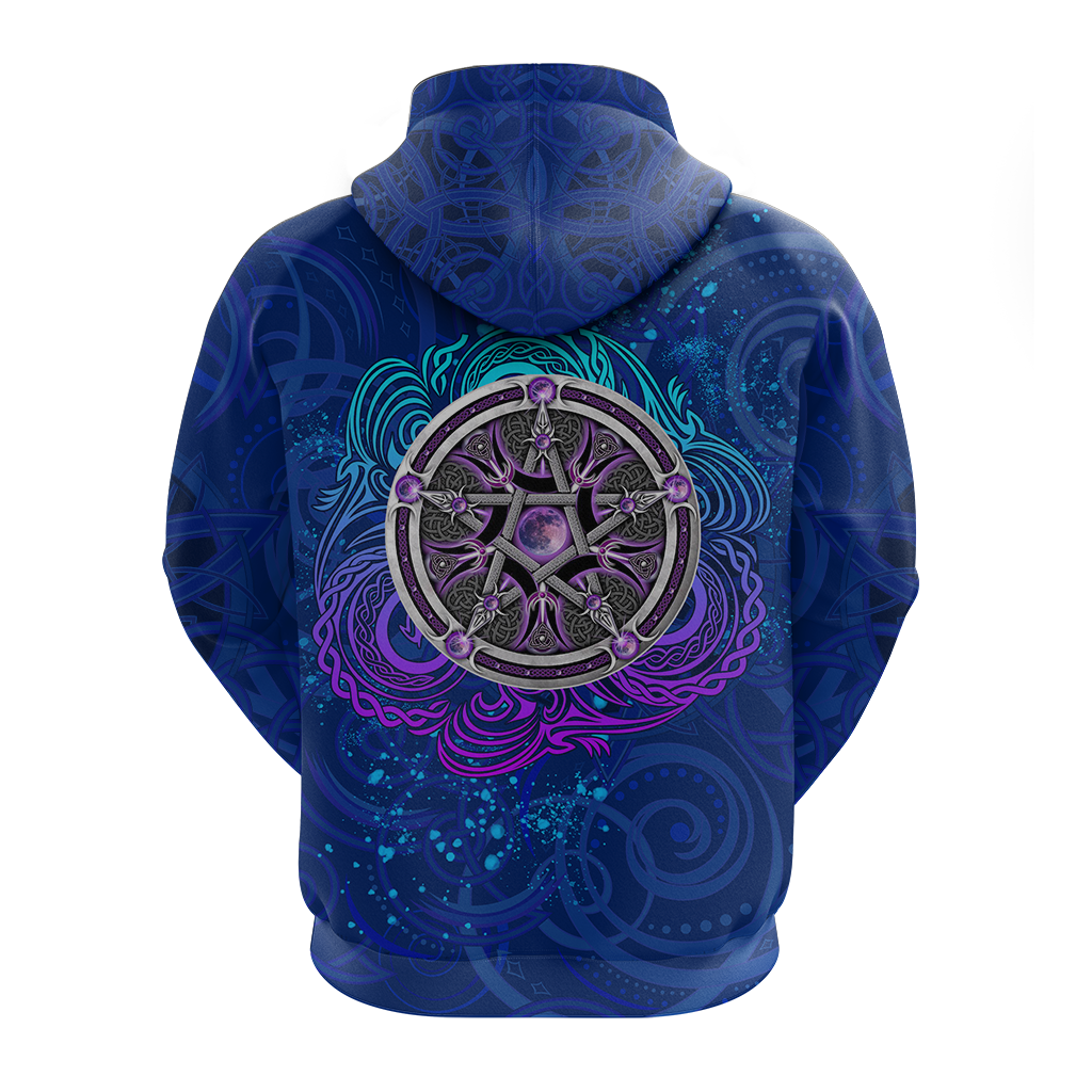 Celtic Pentagram With Triskele Hoodie LT12 - Wonder Print Shop