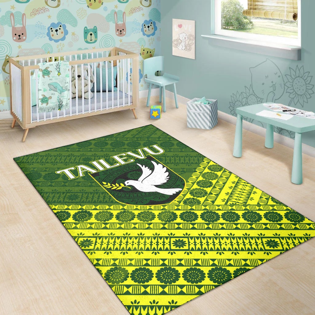 Tailevu Rugby Union Fiji Area Rug Tapa Pattern LT12 - Wonder Print Shop