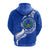 Custom Pohnpei Zip Up Hoodie Micronesia Pride Blue LT12 - Wonder Print Shop