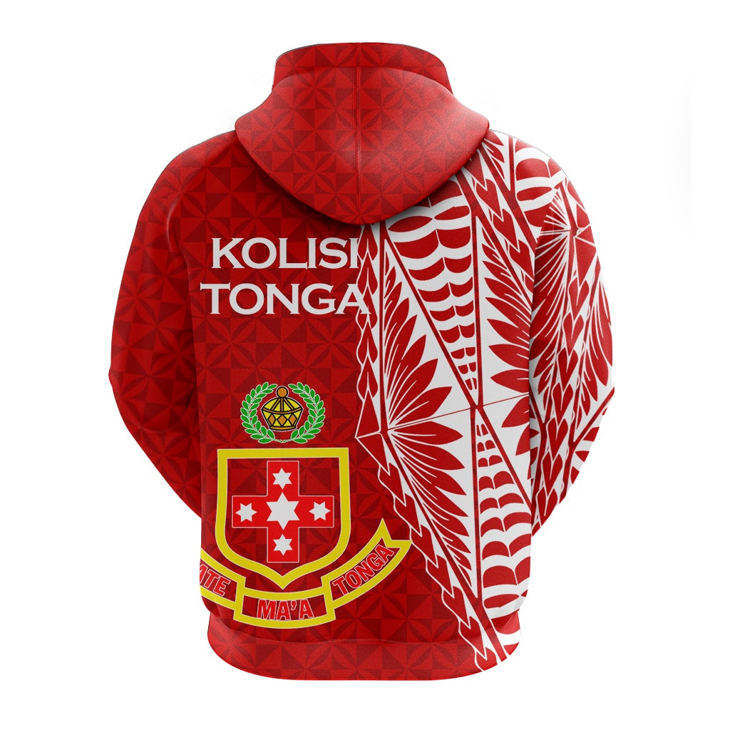 Custom Kolisi Tonga Atele Zip Up Hoodie Tongan Tribal LT12 - Wonder Print Shop