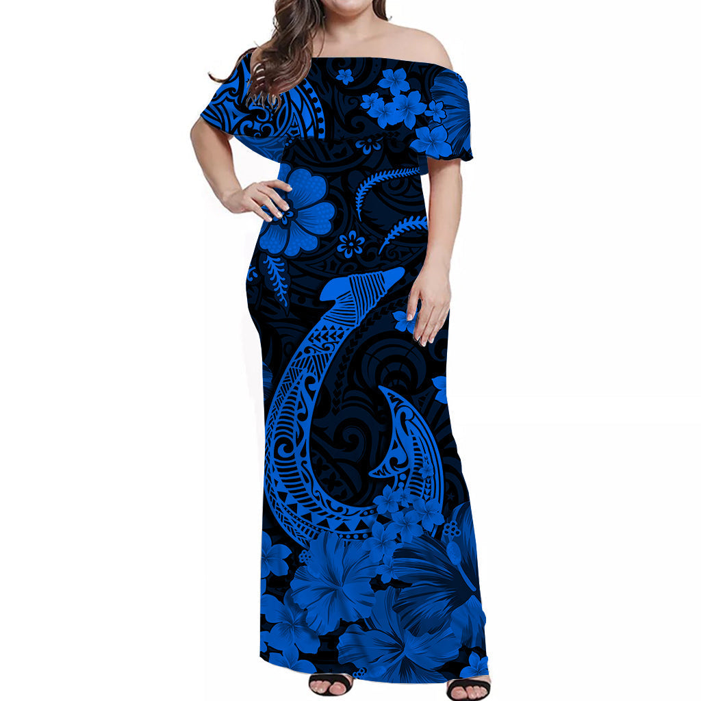 hawaii-off-shoulder-long-dress-polynesia-blue-fish-hook