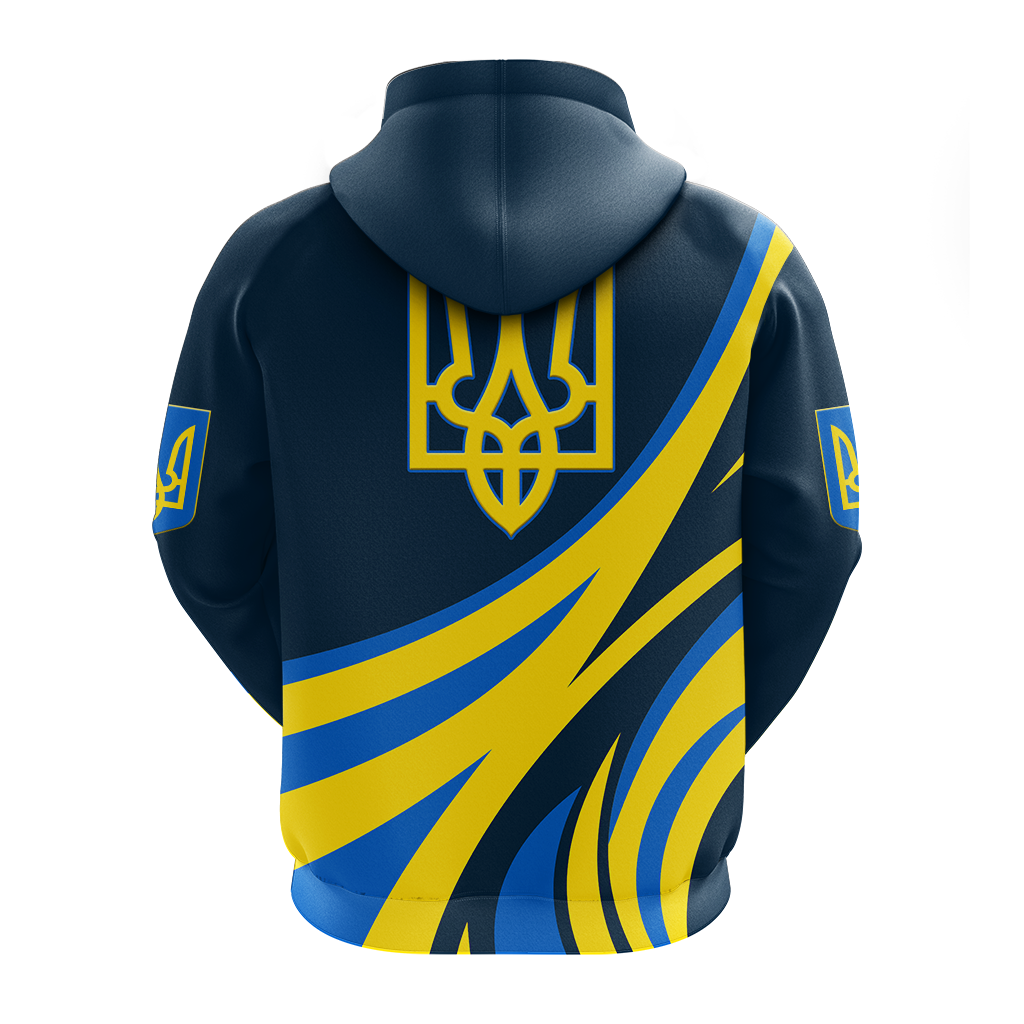 Ukraine Gold Trident Hoodie LT12 - Wonder Print Shop