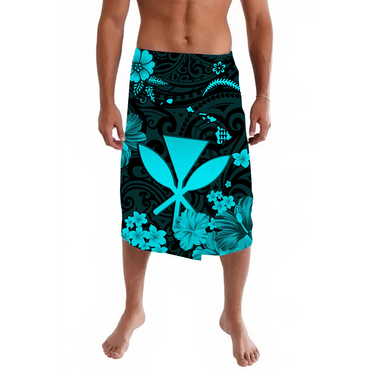 Hawaii Lavalava Polynesia Turquoise Kanaka Maoli LT13 - Wonder Print Shop