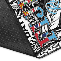 Fiji Rugby Bati Tapa Pattern Area Rug LT2 - Wonder Print Shop
