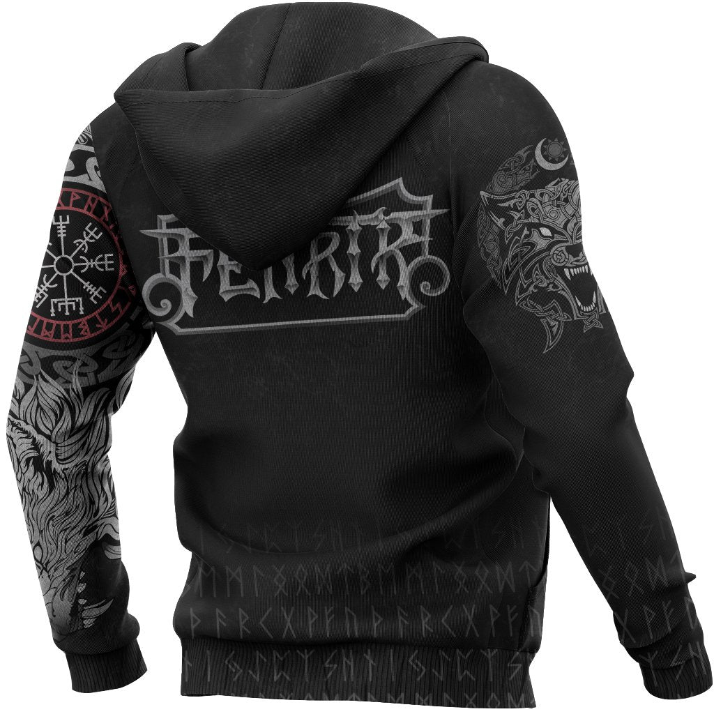 Viking Zip Hoodie Fenrir RLT12 - Wonder Print Shop