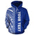 Custom Polynesian Hoodie - Blue Poly Line - Wonder Print Shop