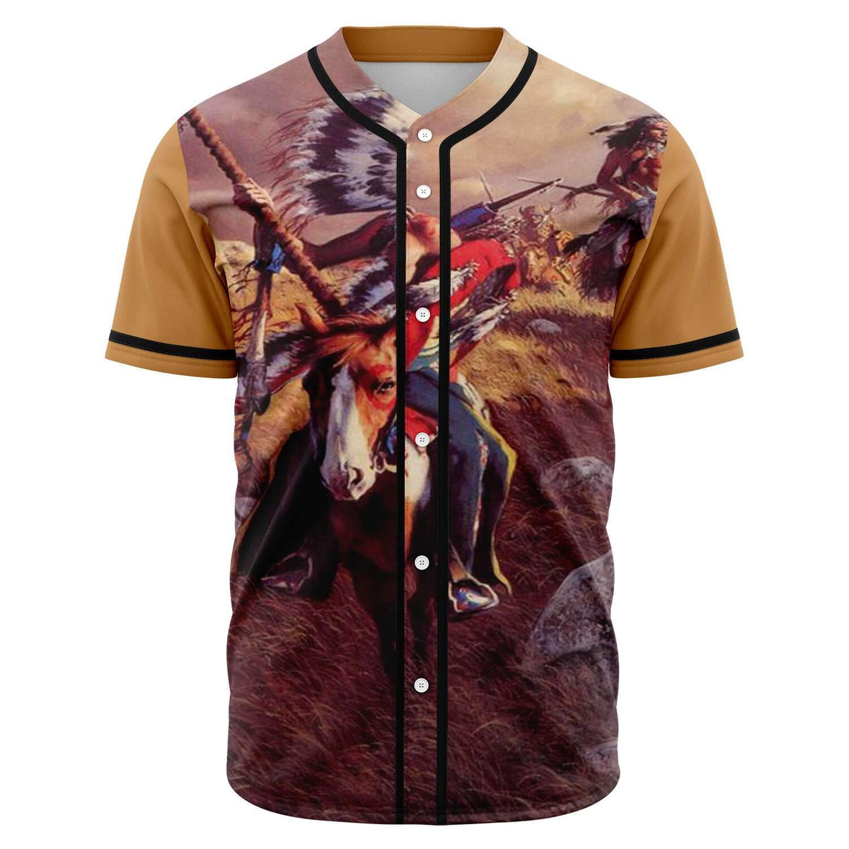 Native American Chief Baseball Jersey LT10 - Wonder Print Shop