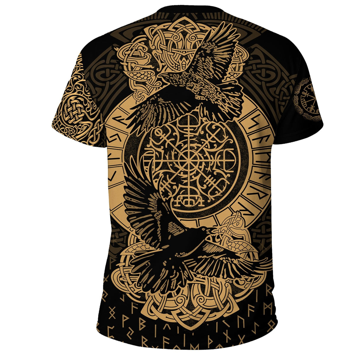 Viking T Shirt Nordic Raven Tattoos RLT12 - Wonder Print Shop
