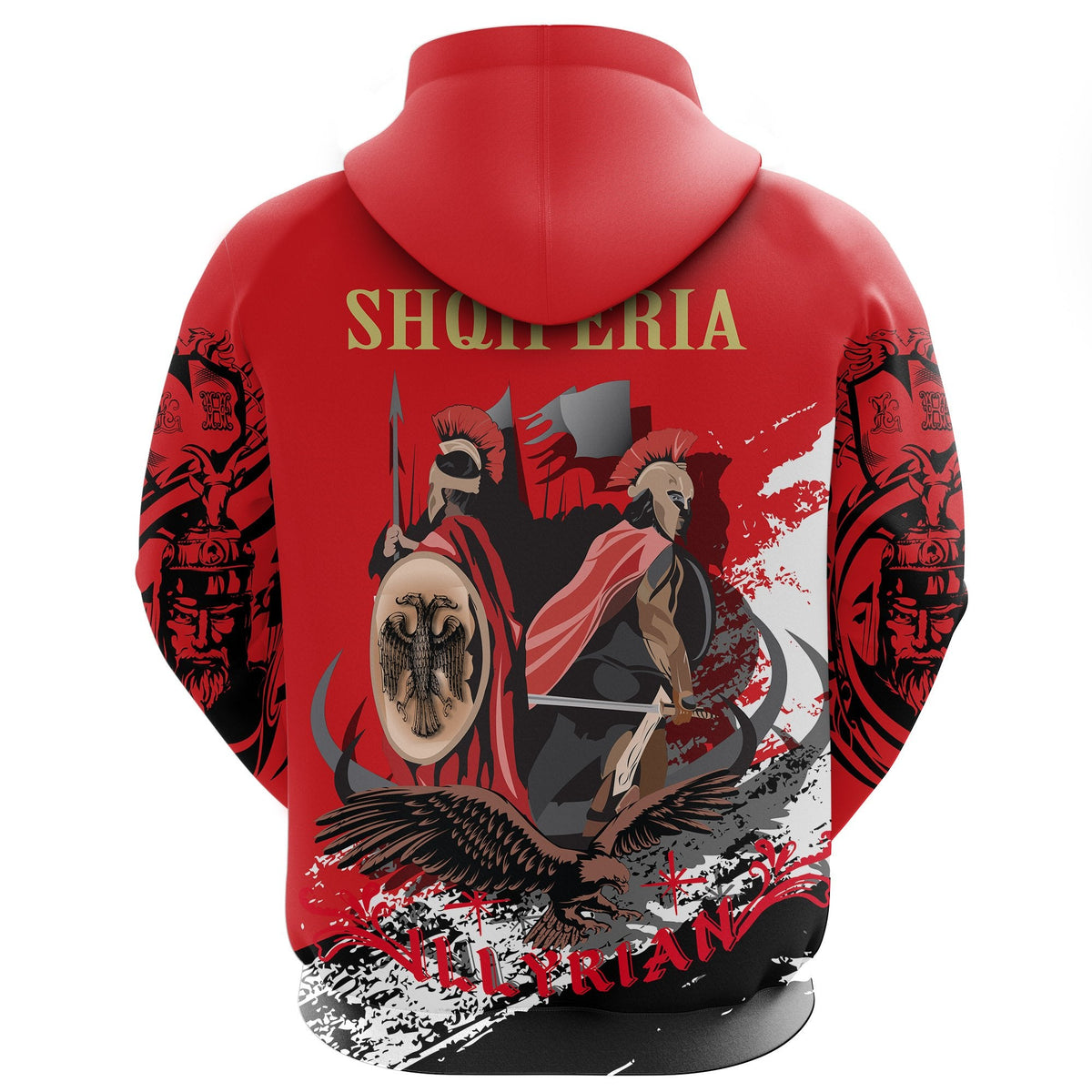 Albania Hoodie Illyrian Albanian Warrior - Wonder Print Shop