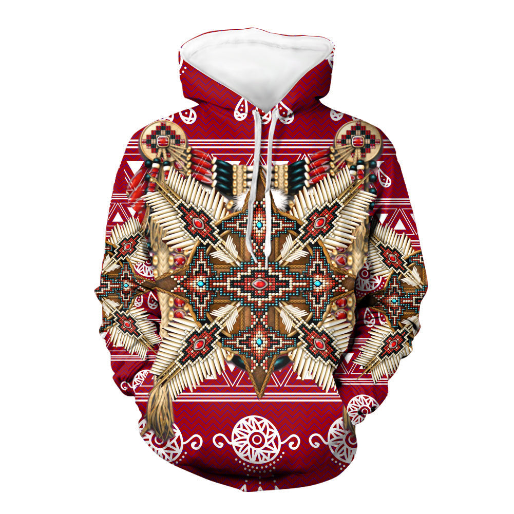 Native American Red Breastplate Dream Catcher 3D Hoodie LT10 - Wonder Print Shop