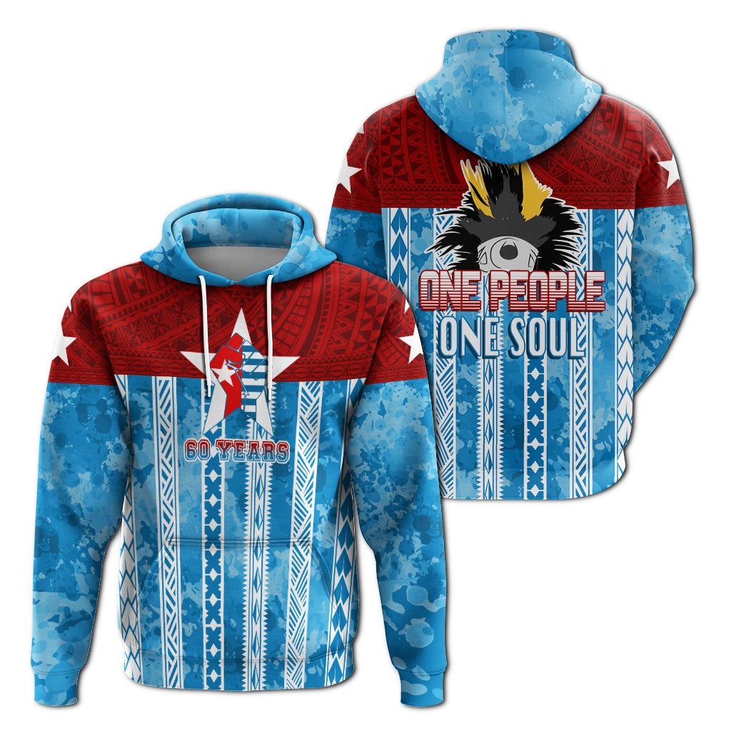 West Papua 60 Years OPM Morning Star with Polynesian Pattern Hoodie - Wonder Print Shop