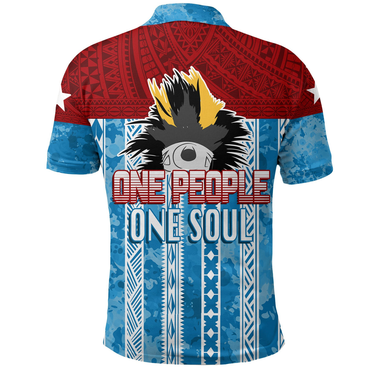 West Papua 60 Years OPM Morning Star with Polynesian Pattern Polo Shirt - Wonder Print Shop
