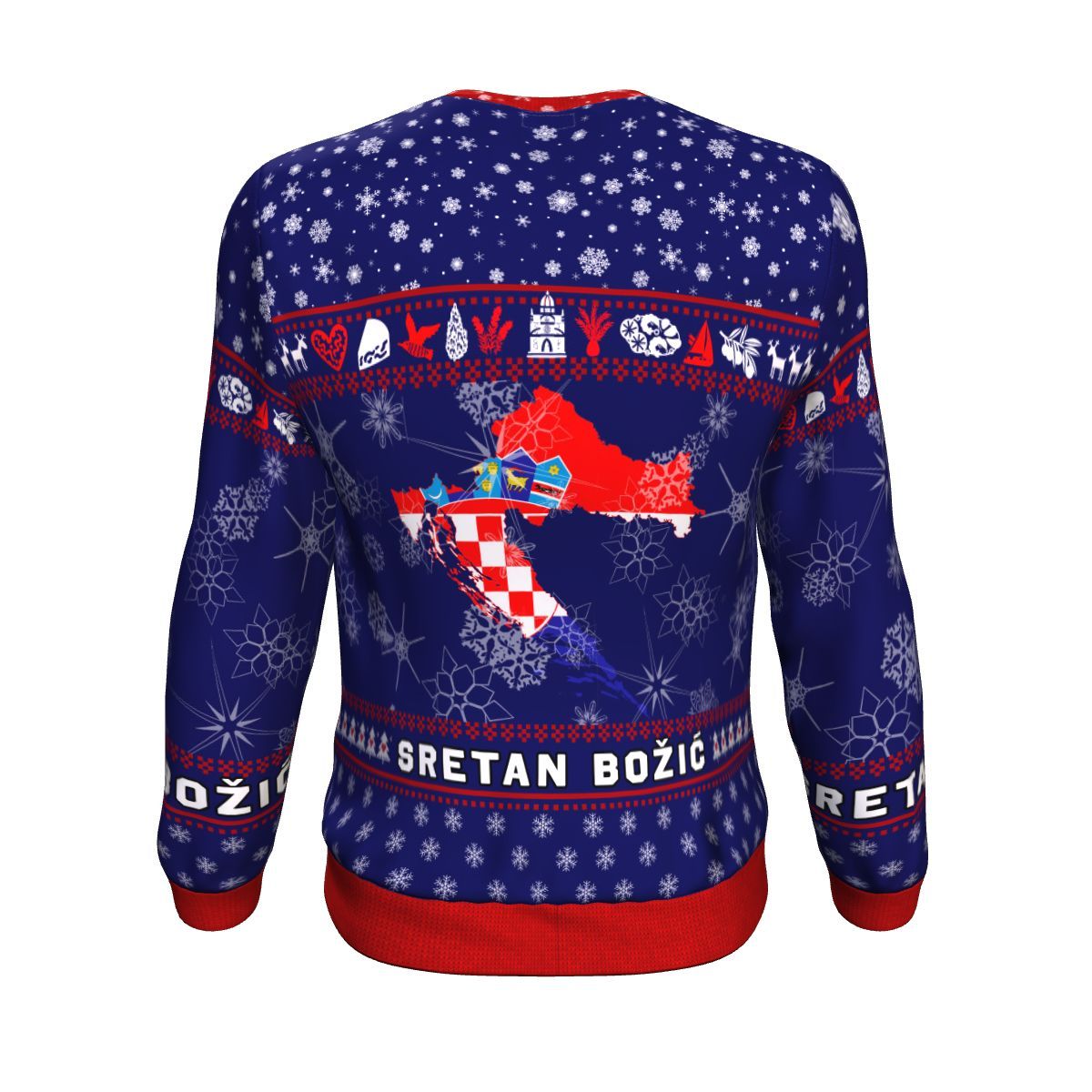 Coat Of Arms Croatia Christmas Sweatshirt - Wonder Print Shop