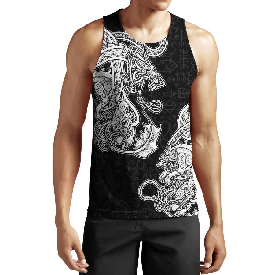 viking-clothing-white-jormungandr-and-fenrir-vikings-tank-top