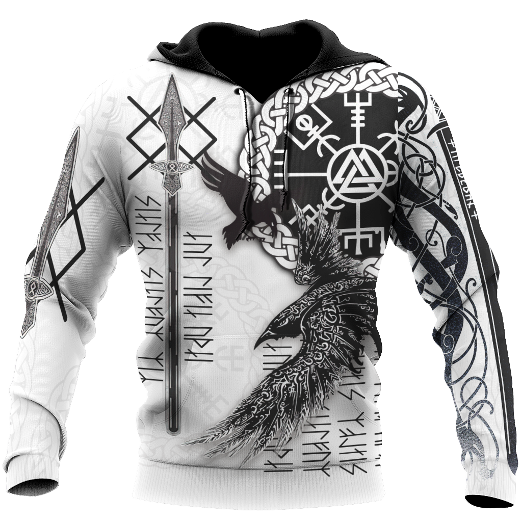 Viking Clothing Ravens Premium Viking 3D Hoodie RLT12 - Wonder Print Shop
