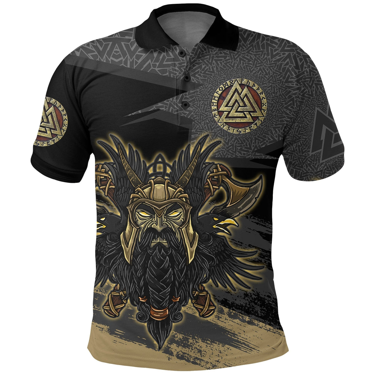 Viking Odin Polo Shirt Valknut, The Symbol Of Odin RLT12 - Wonder Print Shop