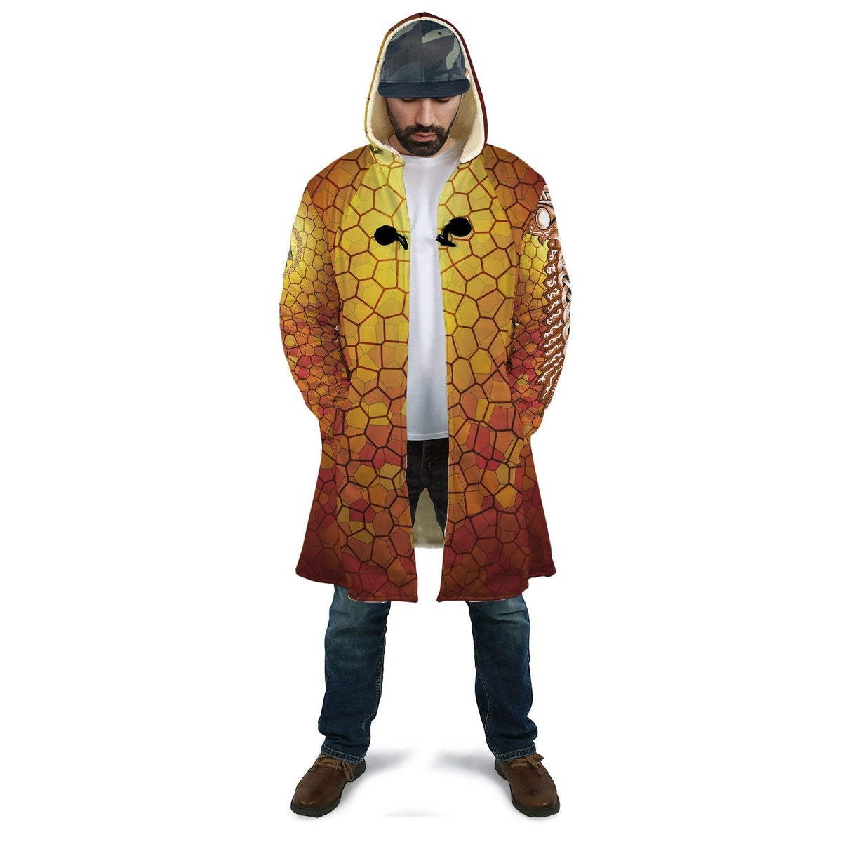 viking-cloak-raven-of-odin-and-drakkar-on-fire-on-vignette-gold-valknut