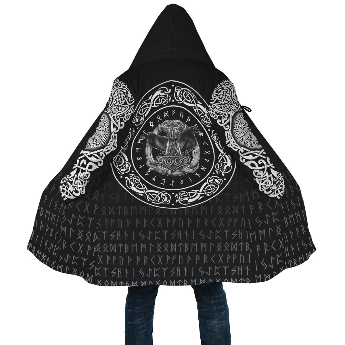 viking-cloak-huginn-and-muniin-with-mjolnir
