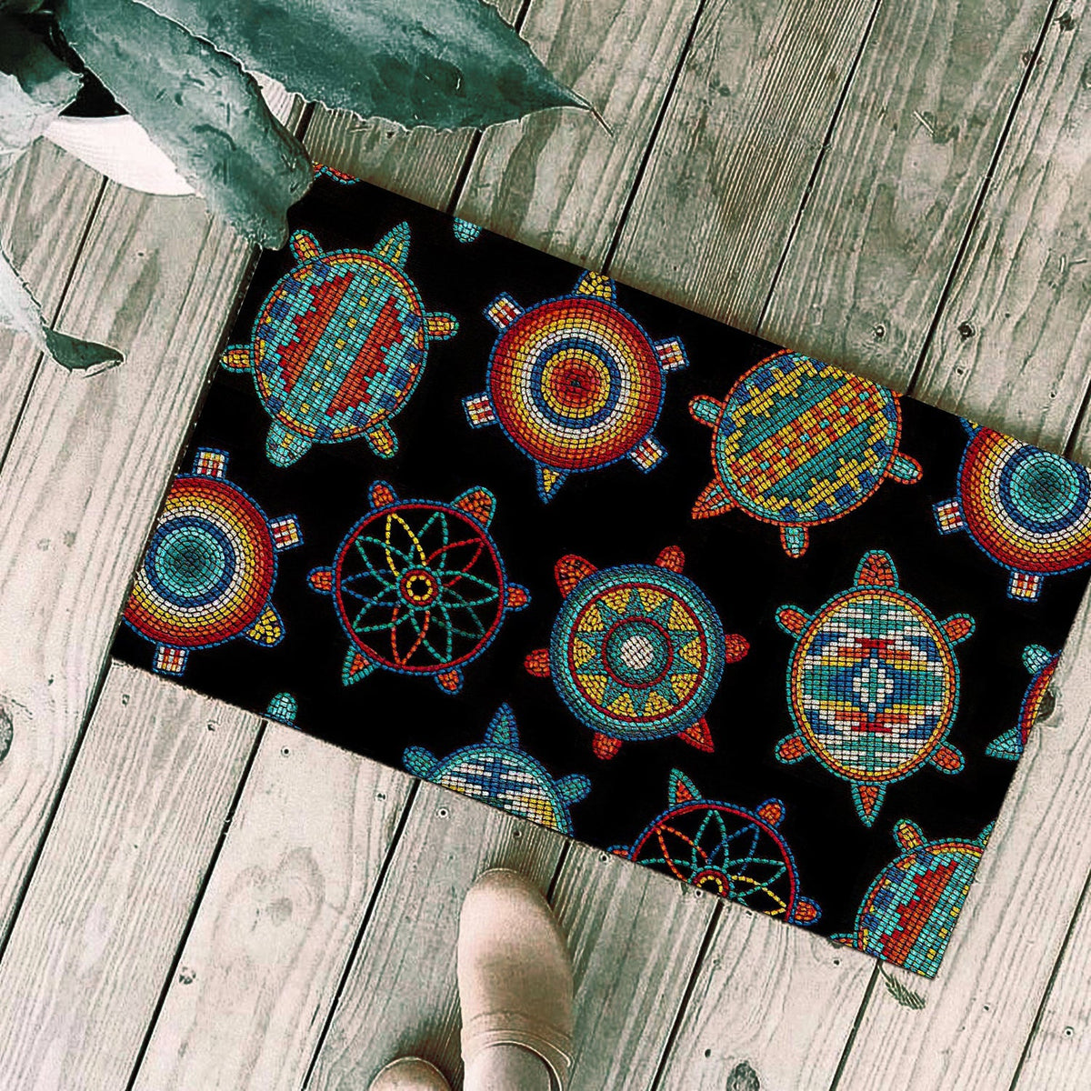 mini-turtle-black-native-american-doormat